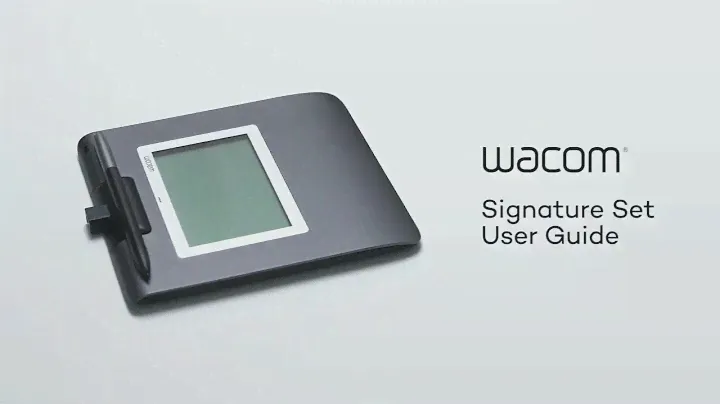 Руководство пользователя набора подписей Wacom