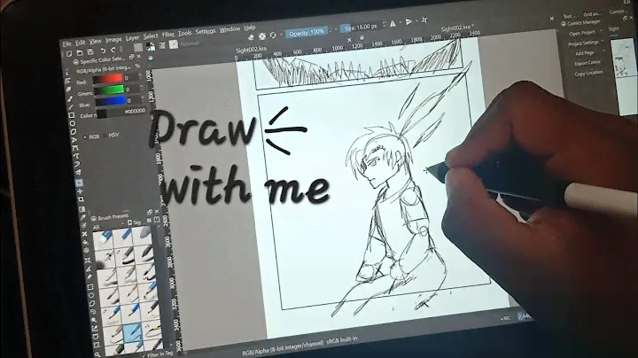 Drawing on wacom one 13 ||- real time